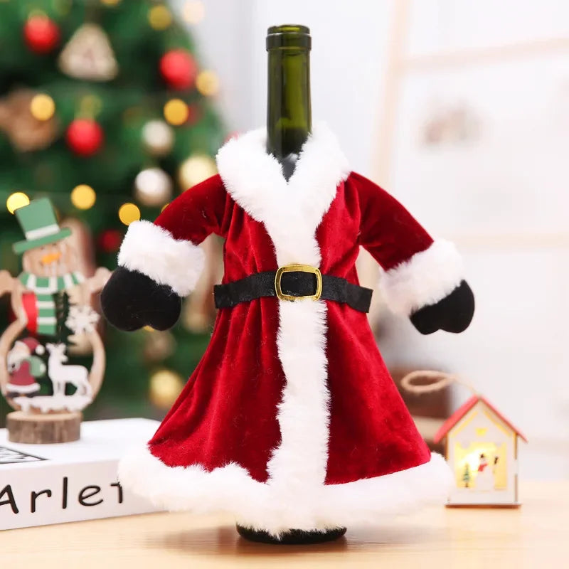 Christmas Wine Bottle Decoration