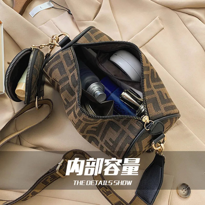 Luxury Cylindrical Women's Shoulder Crossbody bag