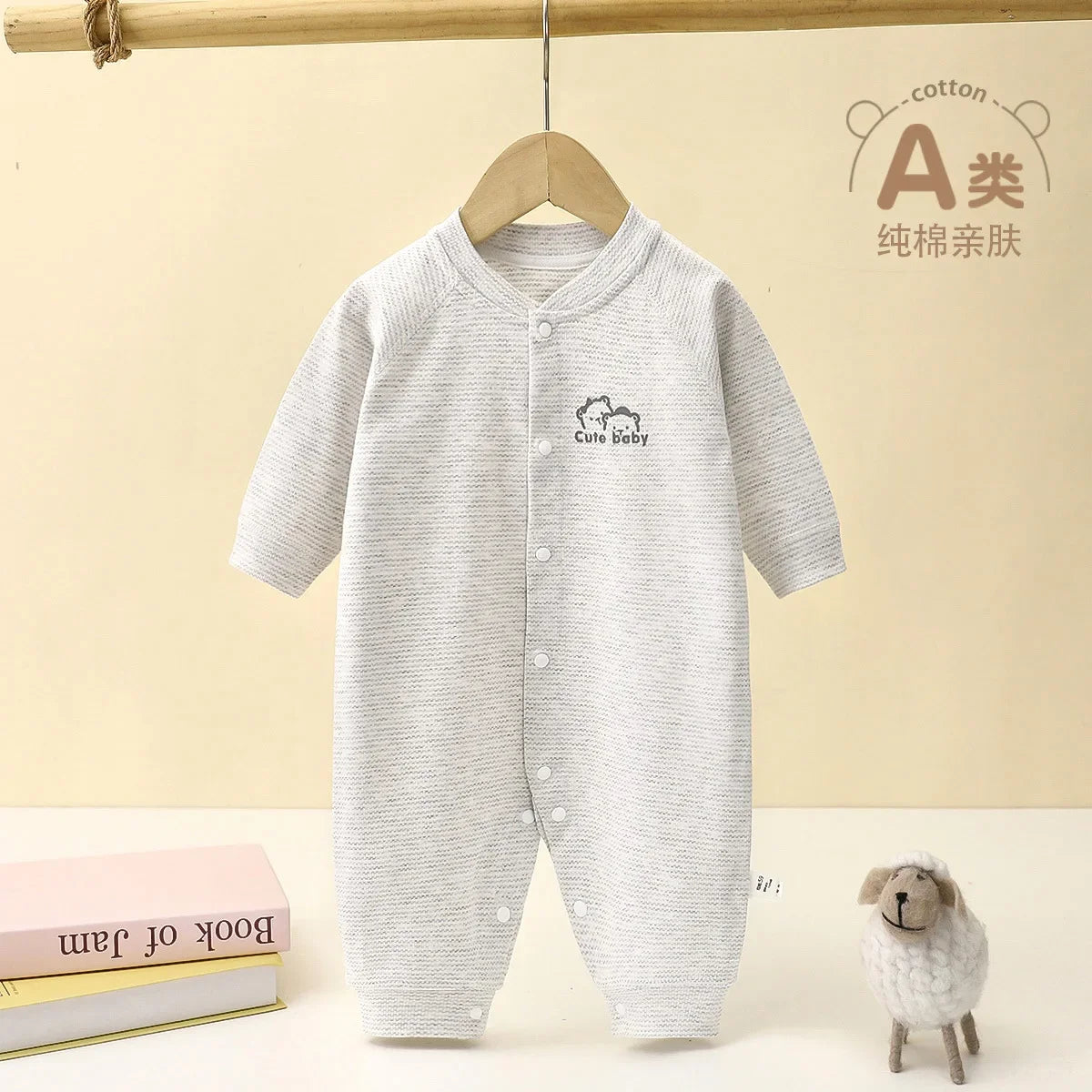Newborn Baby Boy Girl Bodysuit Romper Comfortable Cotton Clothing for Autumn Spring