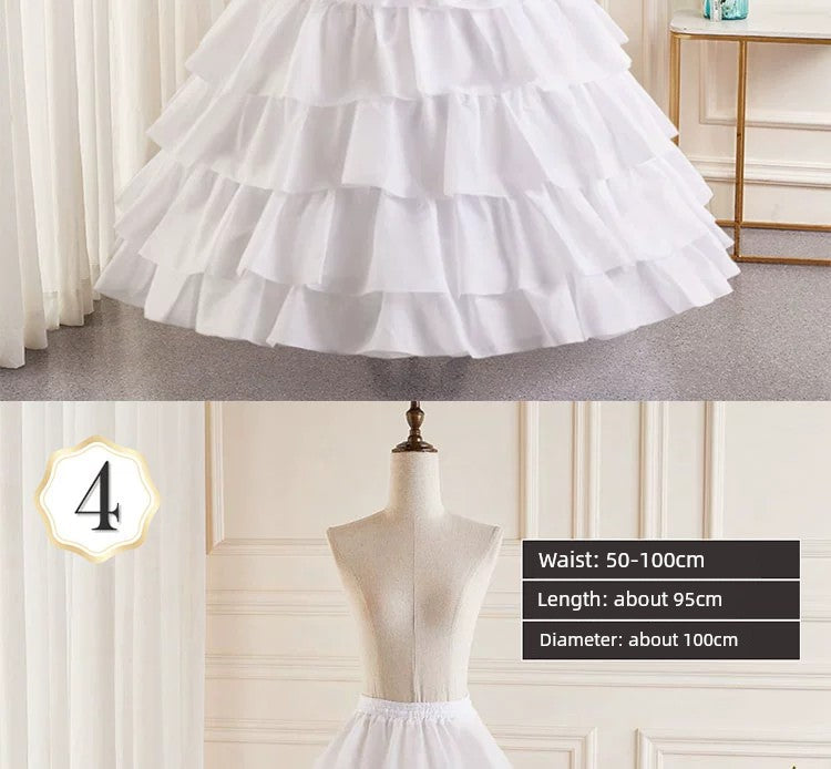 Mid Length Long Length Lolita Dress Inner Wear Wedding Dress Underskirt
