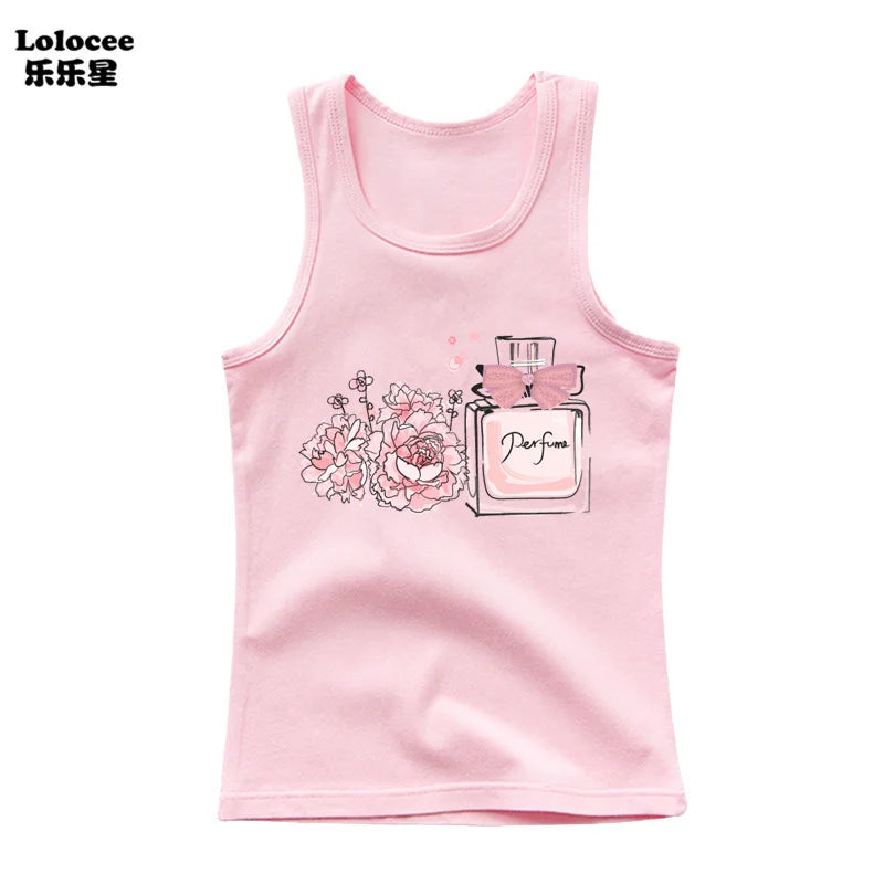 Girl Summer Pink Tanks Tops