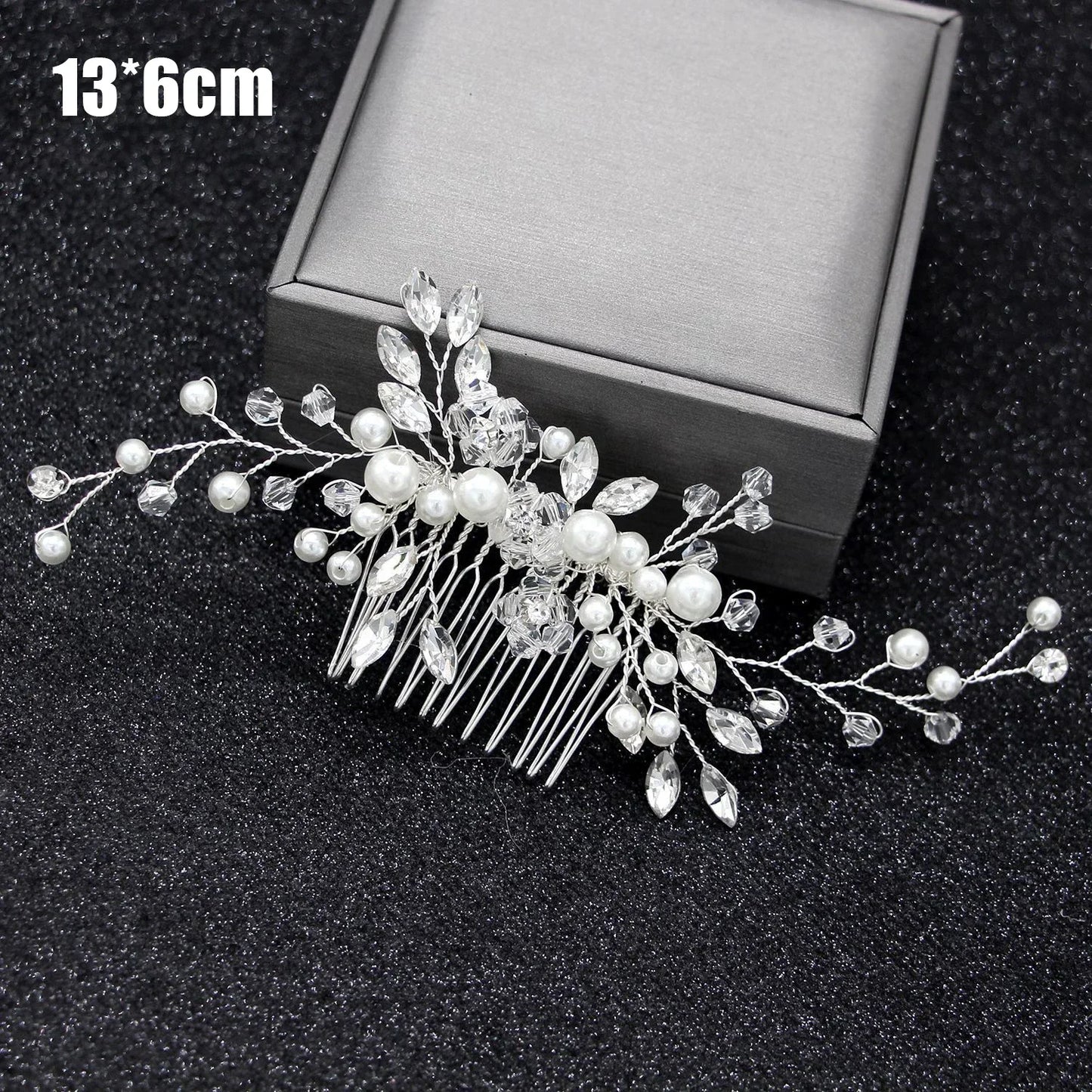 20pcs Elegant Pearl Crystal Hairpin Wedding Bridal U-shaped Metal Hair Comb Forks for Women