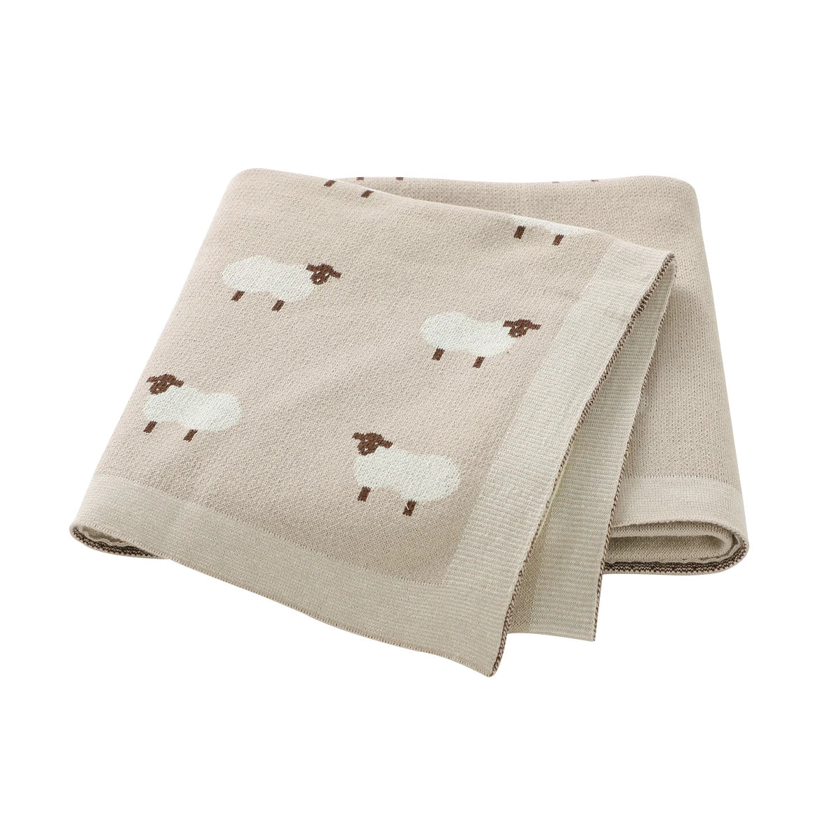 Cotton Knitted Baby Blanket Newborn Boys Girls Super Soft Stroller Basket Swaddle Wrap 100*80cm Infant Receiving Quilt