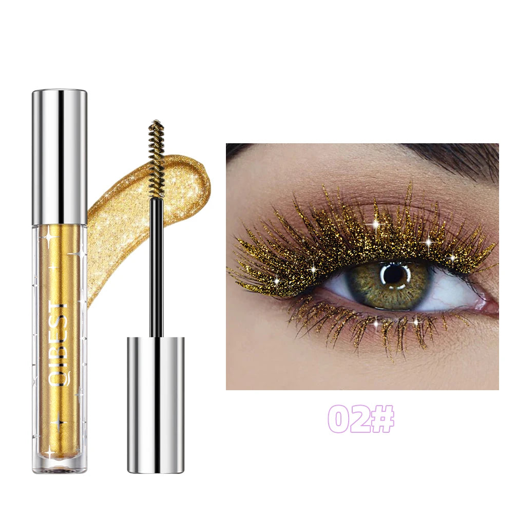 1 PC Shining Eyelashes Mascara Sweat Proof Glitter Quick Dry