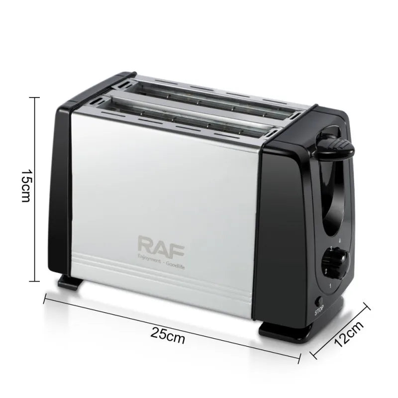 Toaster,2 Slice ,650W,Double-Sided Baking,Breakfast Toaster for Bread/Buns/Toast,Home Use 220V Europlug,Breakfast Machine