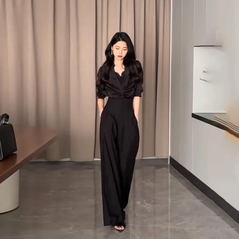 Women's Ultra High Waist Wide Leg Straight Pants