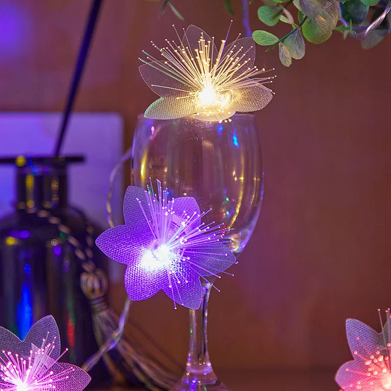 2/3M LED Fiber Optic Fairy Light Battery Powered Garland