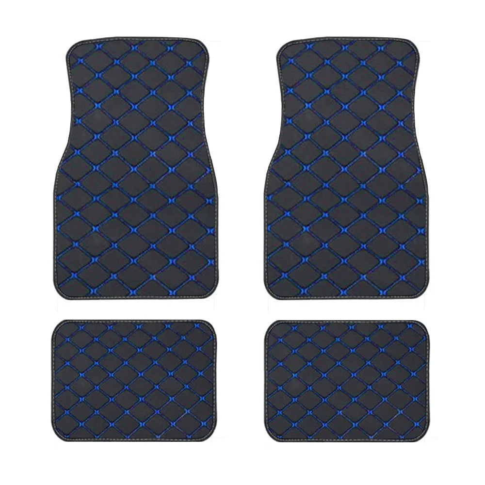 Universal Size Artificial Leather Car Floor Mats for FORD Focus MK2 Edge Explorer Ecosport Escape Everest Fiesta Car Accessories