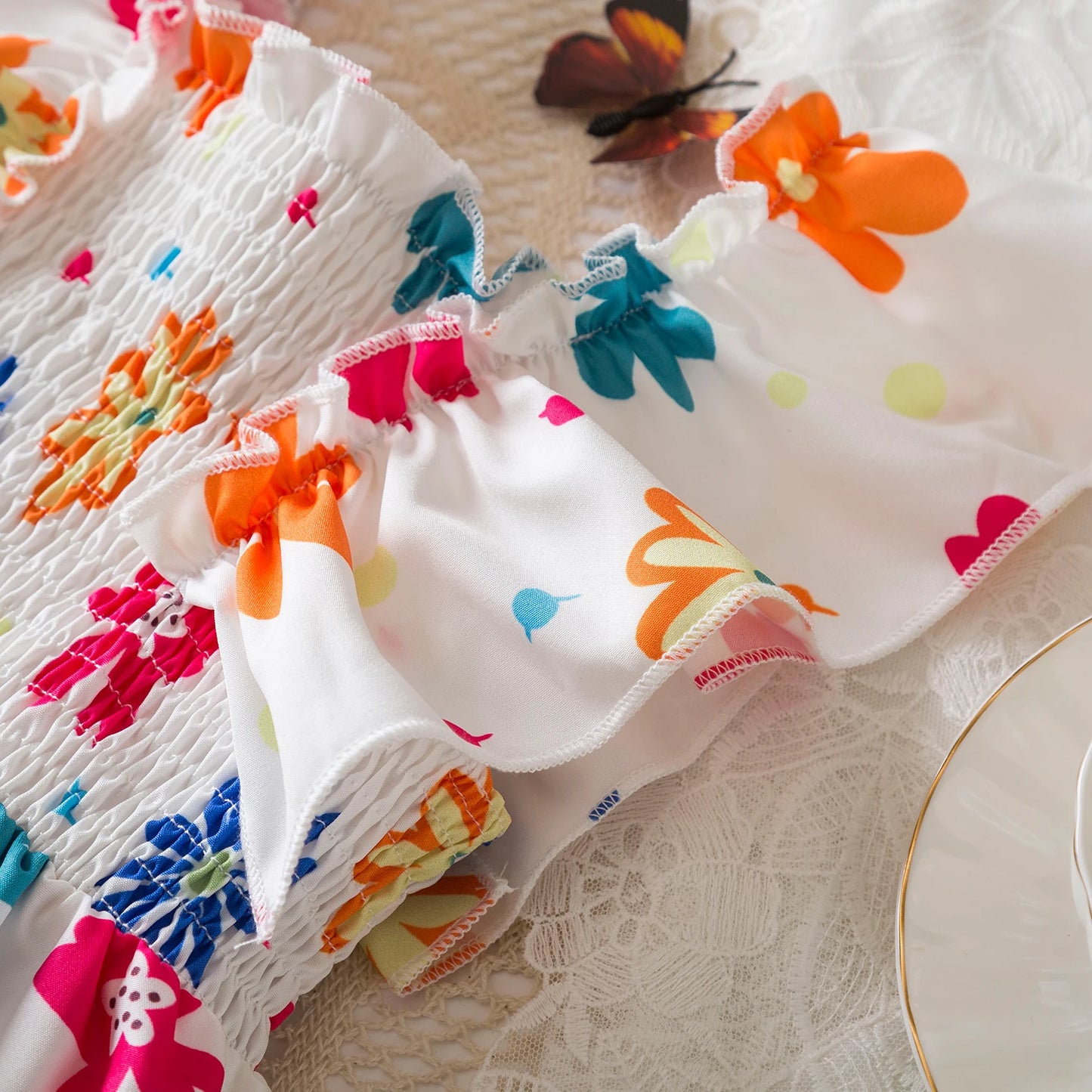 Colorful Summer Cool Refreshing Sweet Casual Dress 3-8 Years