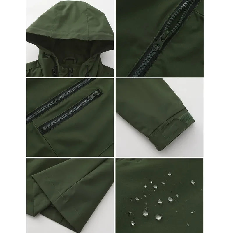 Spring Women's Hooded Long Jacket, Size S-3XL