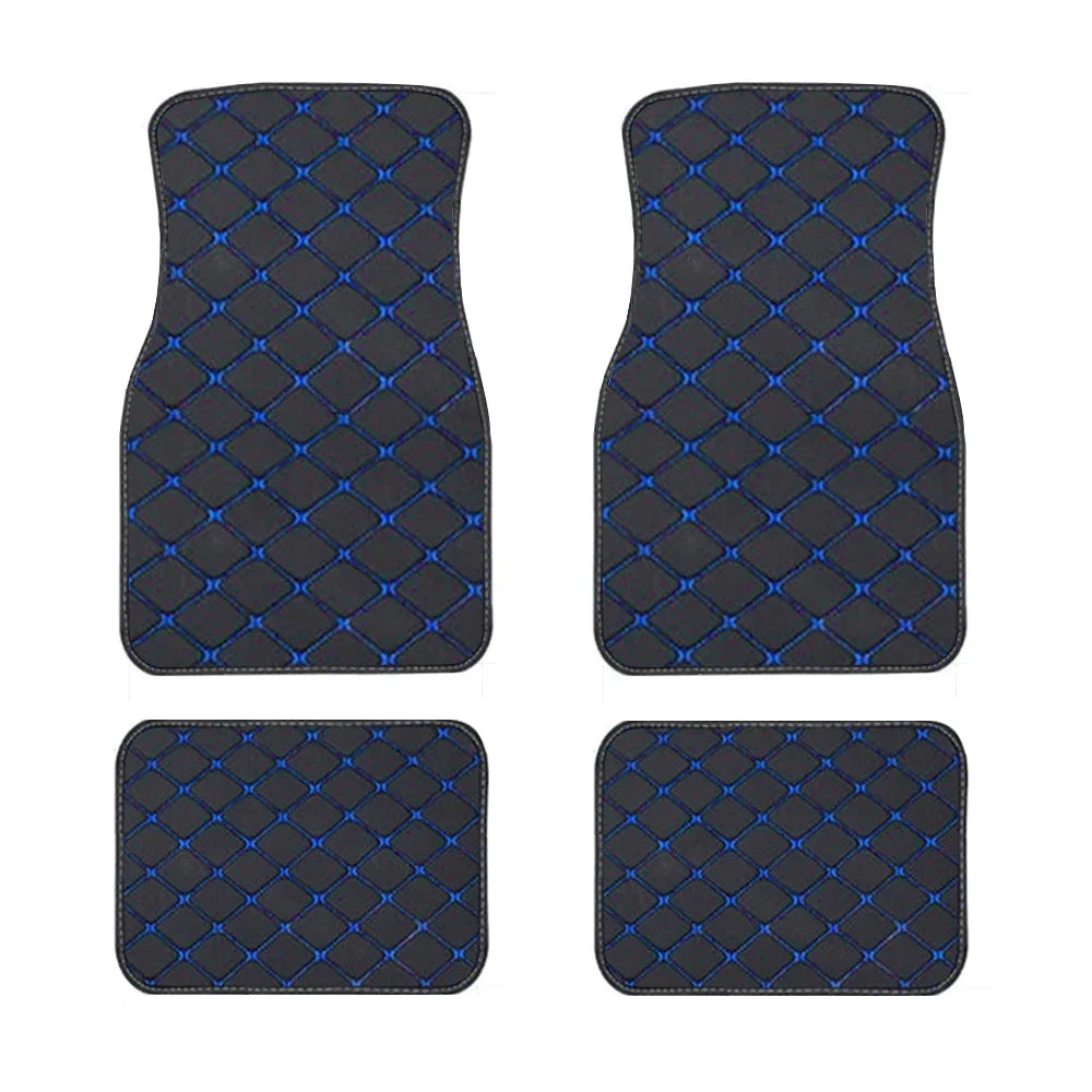 Universal Size Artificial Leather Car Floor Mats for FORD Focus MK2 Edge Explorer Ecosport Escape Everest Fiesta Car Accessories