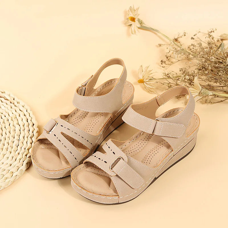 Women Soft Comfortable Stitching Sandals Open Toe