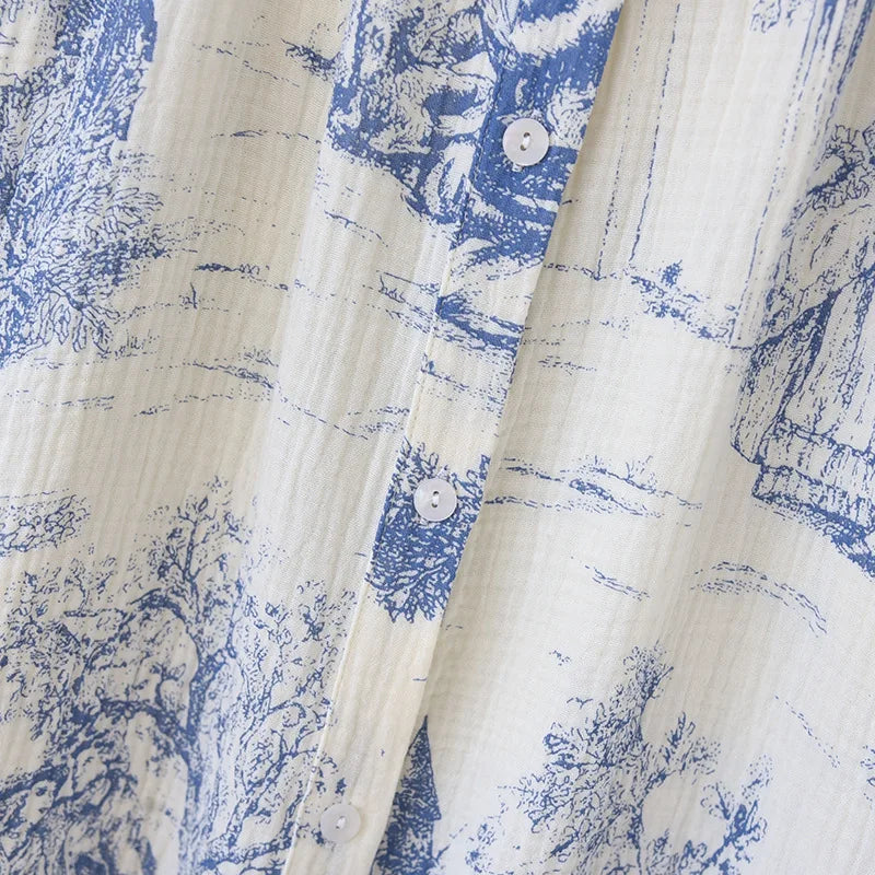 Pure Cotton Nightgown Sleepwear Dress Women's