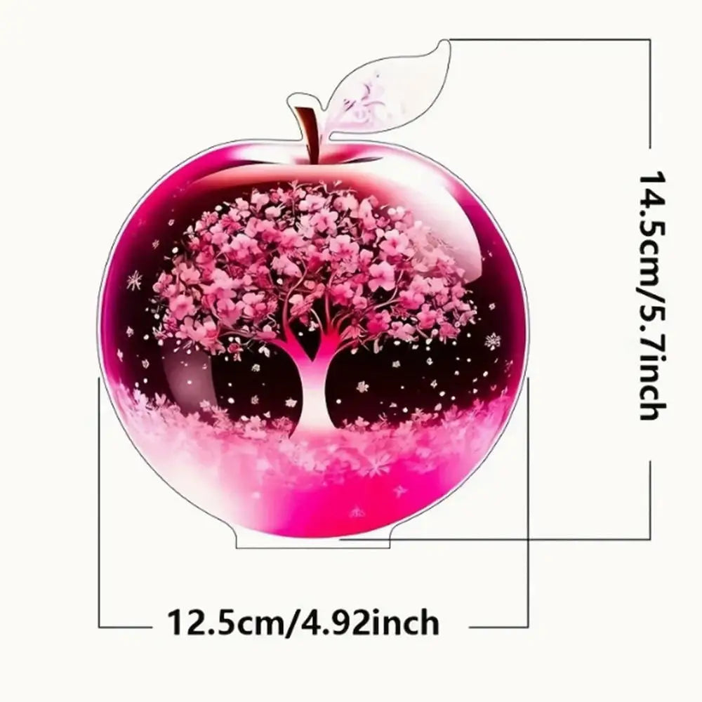 Acrylic Crystal Glass Apple Table Ornament Decoration