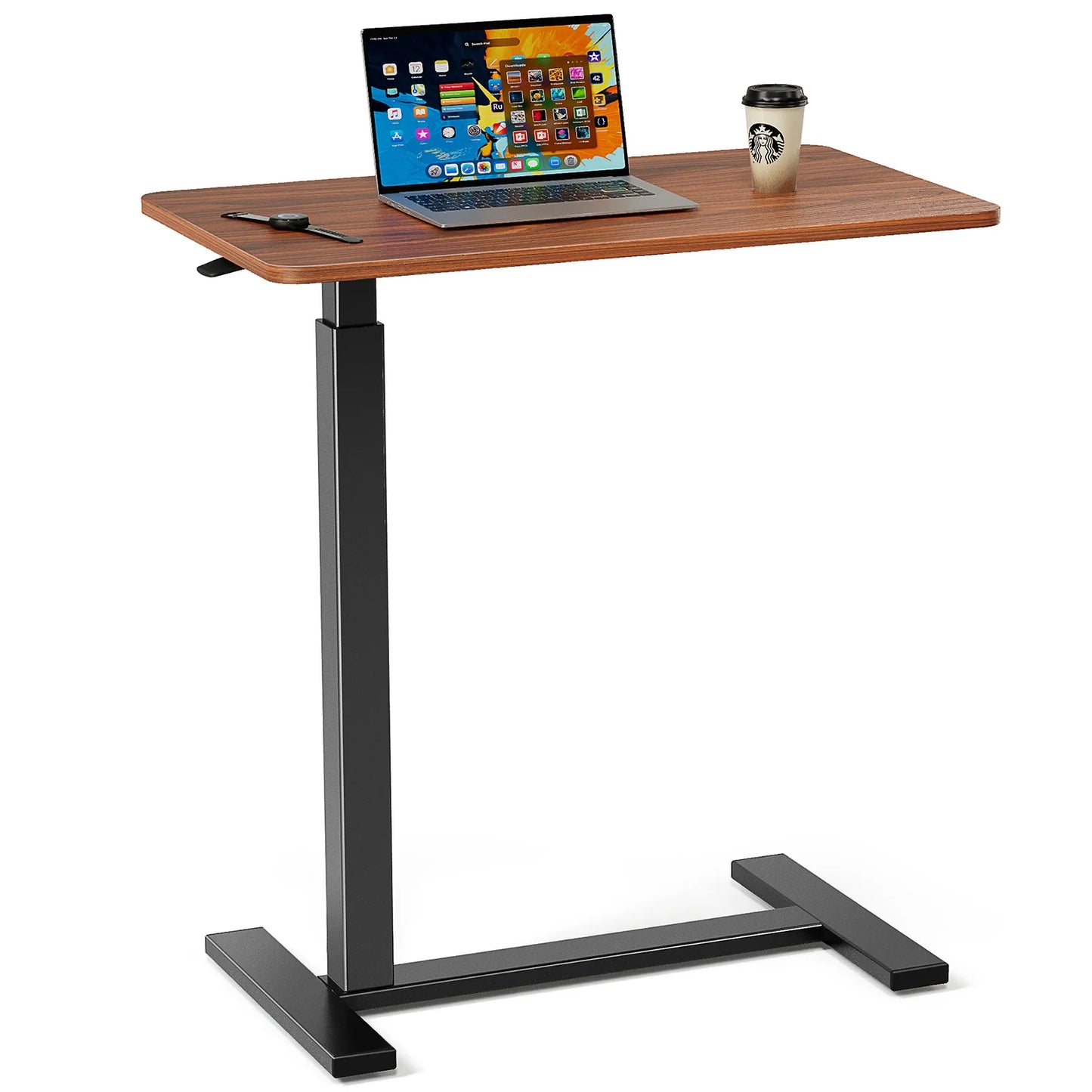 Mobile Standing Desk Table with Hidden Wheels Adjustable Height