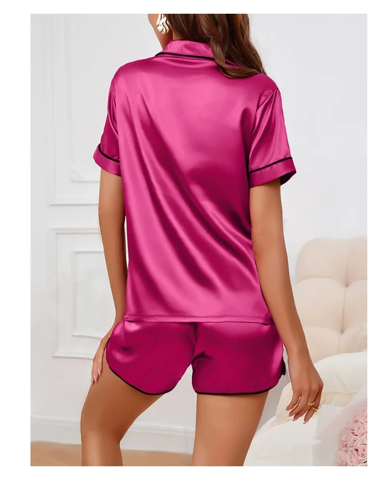 Women's Pajamas Lounge Set Short Sleeve Top & Shorts