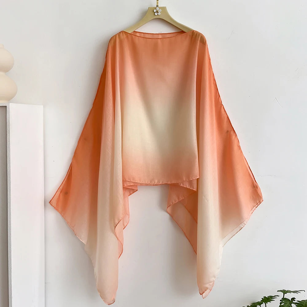 Spring and Summer Women Plain Color Travel Cotton Linen Shawl