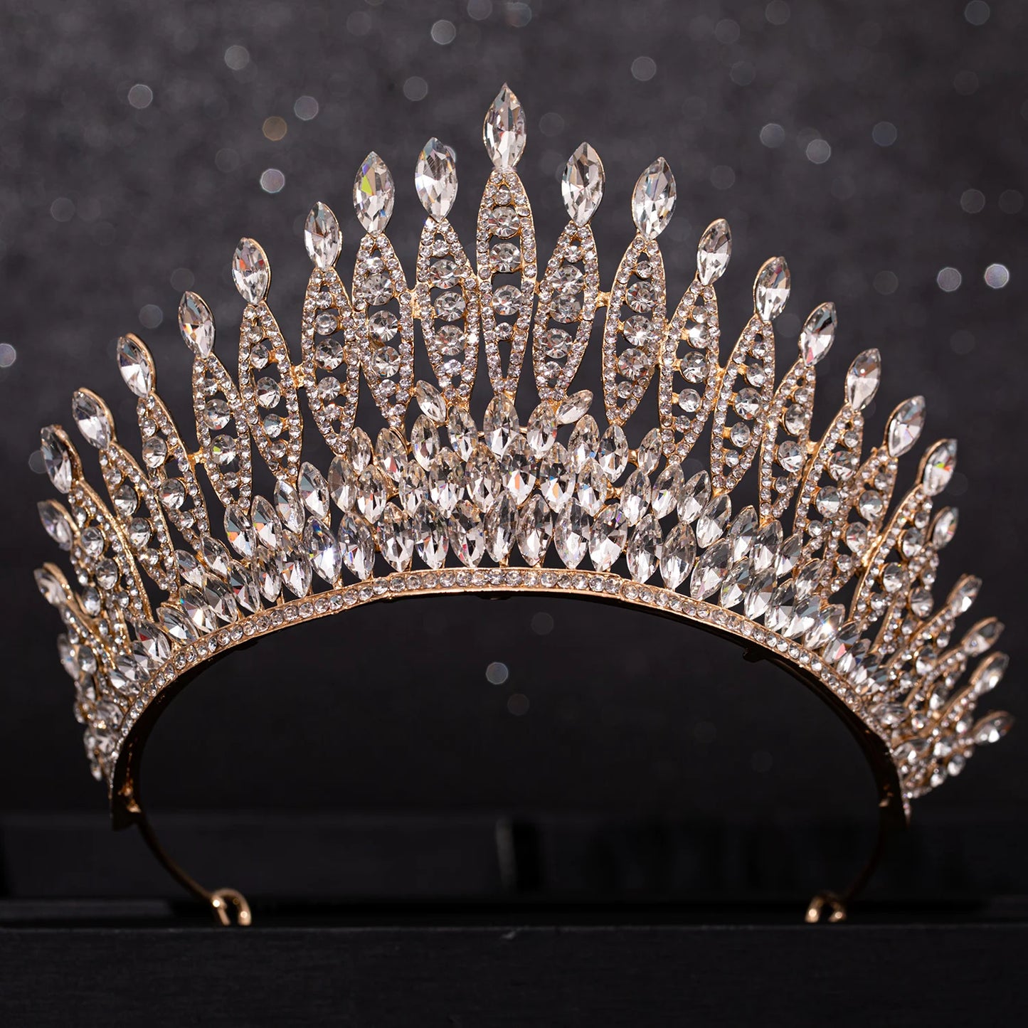 Gold Color Luxury Crystal Wedding Tiaras Crowns Party Rhinestone Prom Bridal Diadem Crown Tiara Hair Jewelry