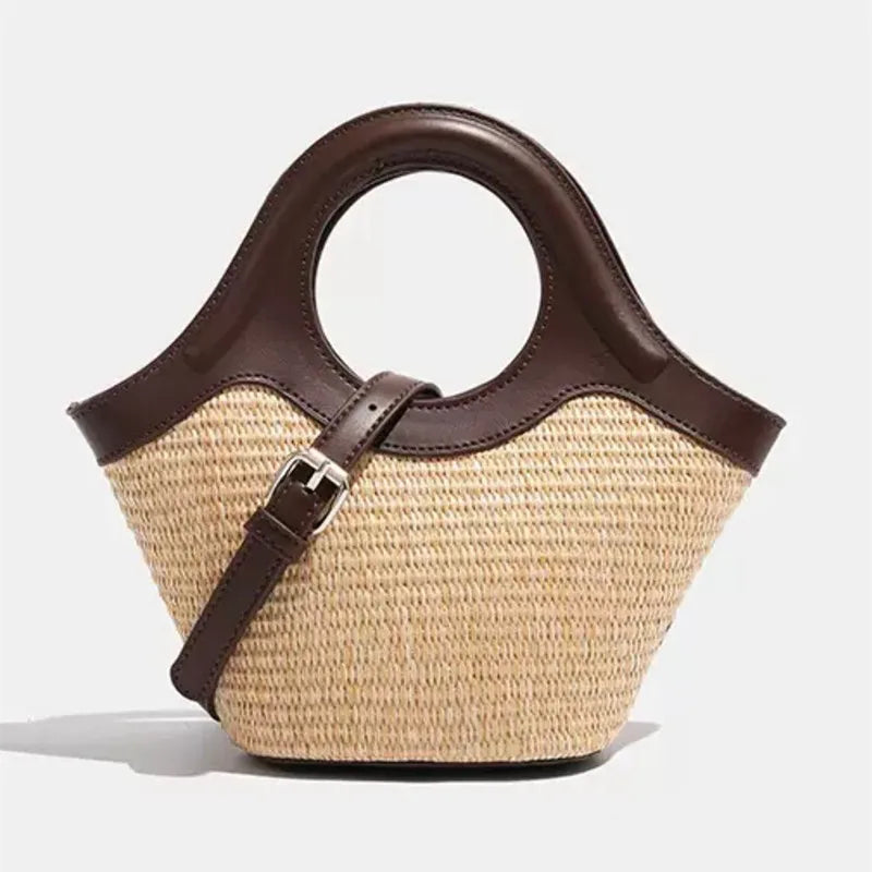 Luxury Design Women Handmade Rattan Totes Shoulder Bag