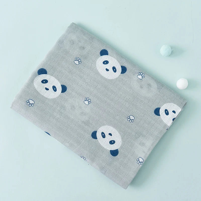 110cm Baby Swaddle Blanket Wrap Burping Clothes Dual Layers Muslin Blankets Boy Girl Organic Soft Cotton