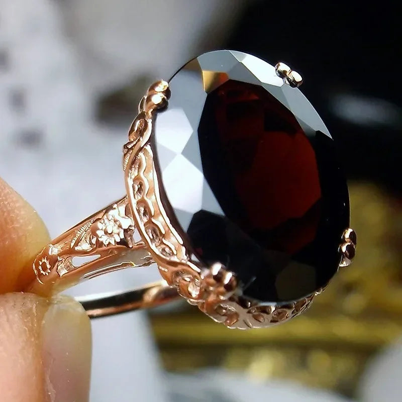 Gorgeous Exquisite High-end Women Crystal Zircon Rings