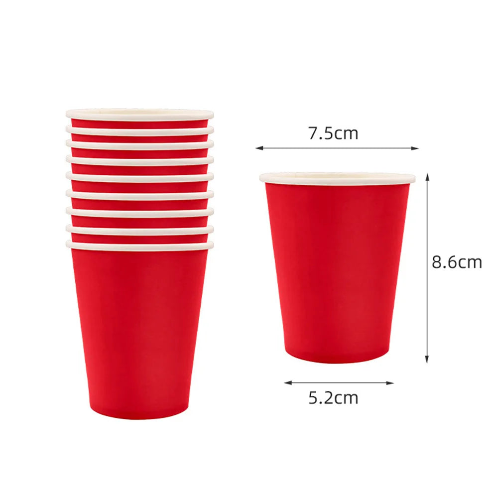 10/20/30/50/100pcs Disposable Paper Cups Solid Color For Water DIY Birthday Wedding Party Picnic BBQ Travel and More