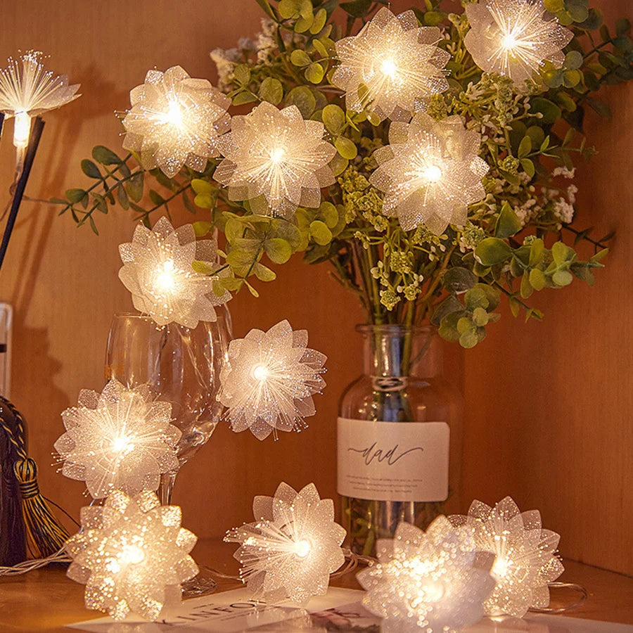 2/3M LED Fiber Optic Fairy Light Battery Powered Garland