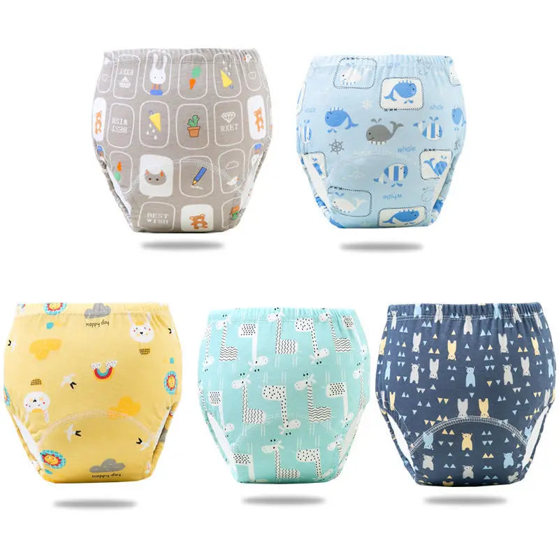 Reusable Infant Ecological Baby Diaper Training Pants Waterproof Washable Breathable Cotton Baby Underwear