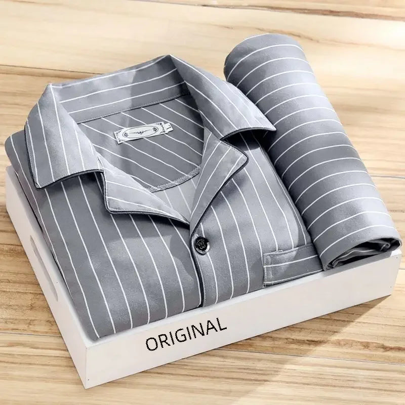 Men's 100% Cotton Long Sleeve Pajama Set