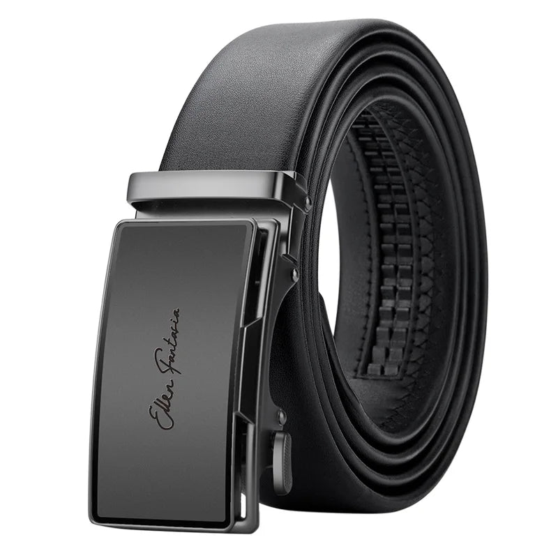 Men's Genuine Leather Belt Adjustable Waistband