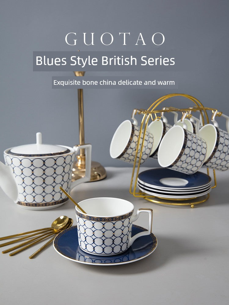 Exquisite Luxury Ceramic British Bone China Coffee Cups and Saucer