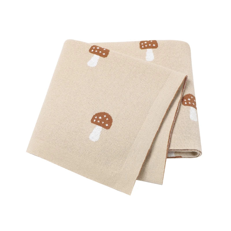 Cotton Knitted Baby Blanket Newborn Boys Girls Super Soft Stroller Basket Swaddle Wrap 100*80cm Infant Receiving Quilt