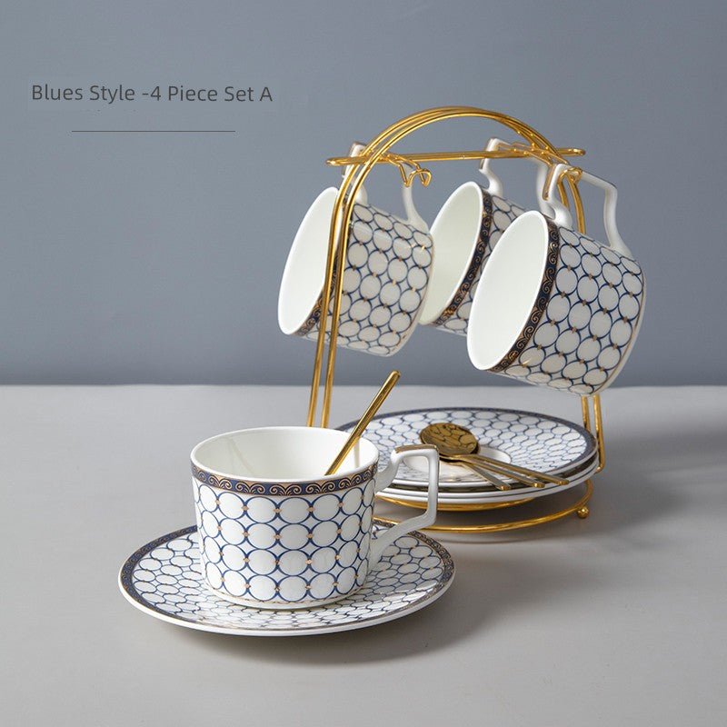 Exquisite Luxury Ceramic British Bone China Coffee Cups and Saucer