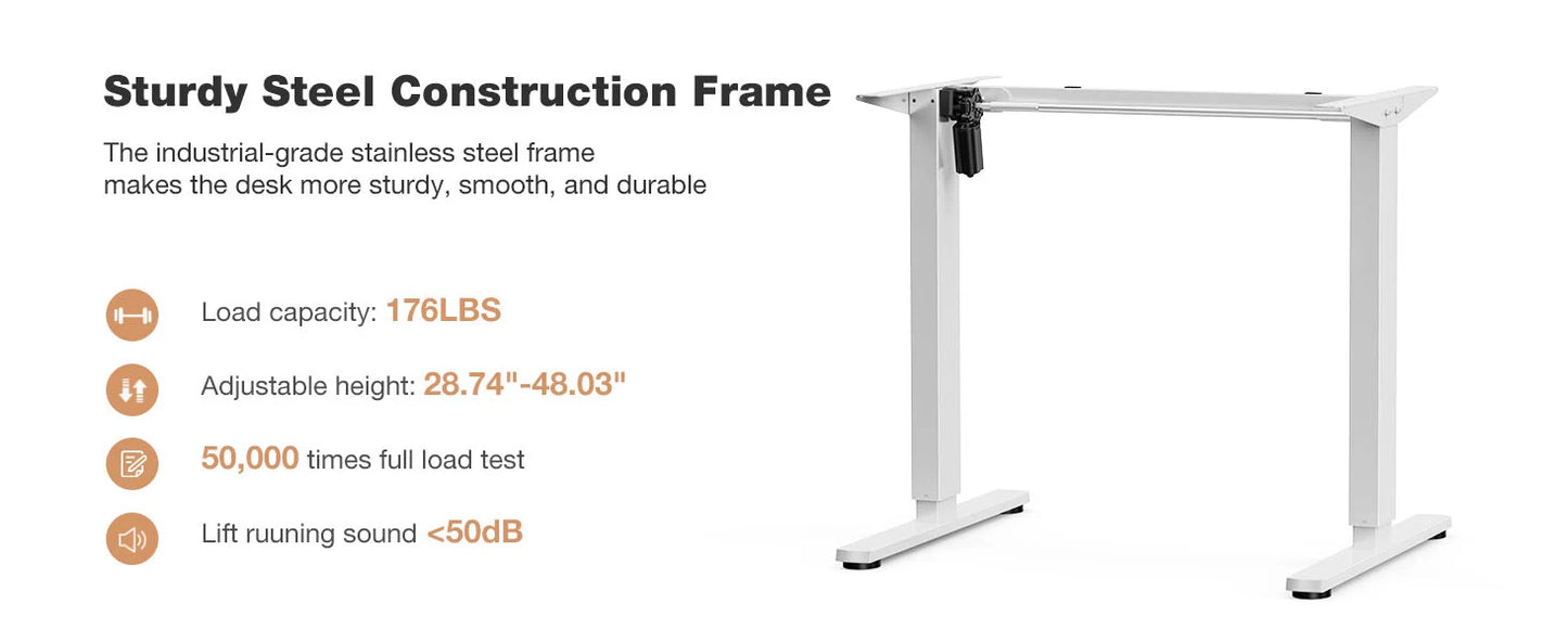 Electric Standing Desk Height Adjustable 40x24 Inch