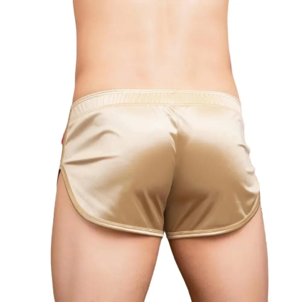 1 PCS Men's Sexy Pajamas Boxer Shorts Smooth Silk Underwear