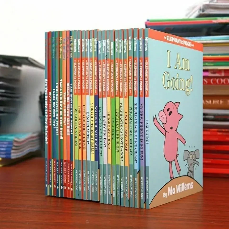 25 Books/Set Kawaii, Elephant and Piggies Children's Picture English Book Interesting Story