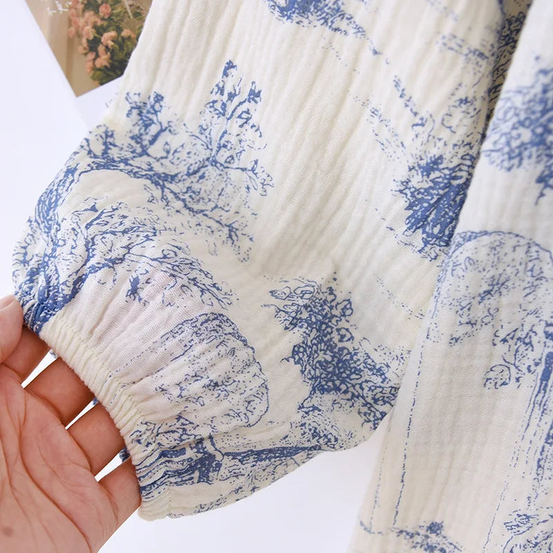 Pure Cotton Nightgown Sleepwear Dress Women's