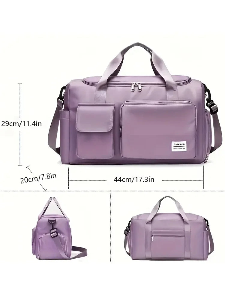 Carry On Travel Bag Large Capacity Bag with Compartment Sports Fitness Bags for Women