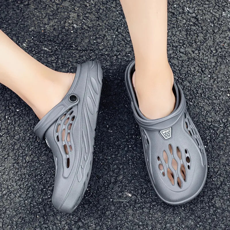Summer Men's Sandals Light EVA Casual Shoes Hole Clogs Outdoor Beach Flat Slippers Big Size 49