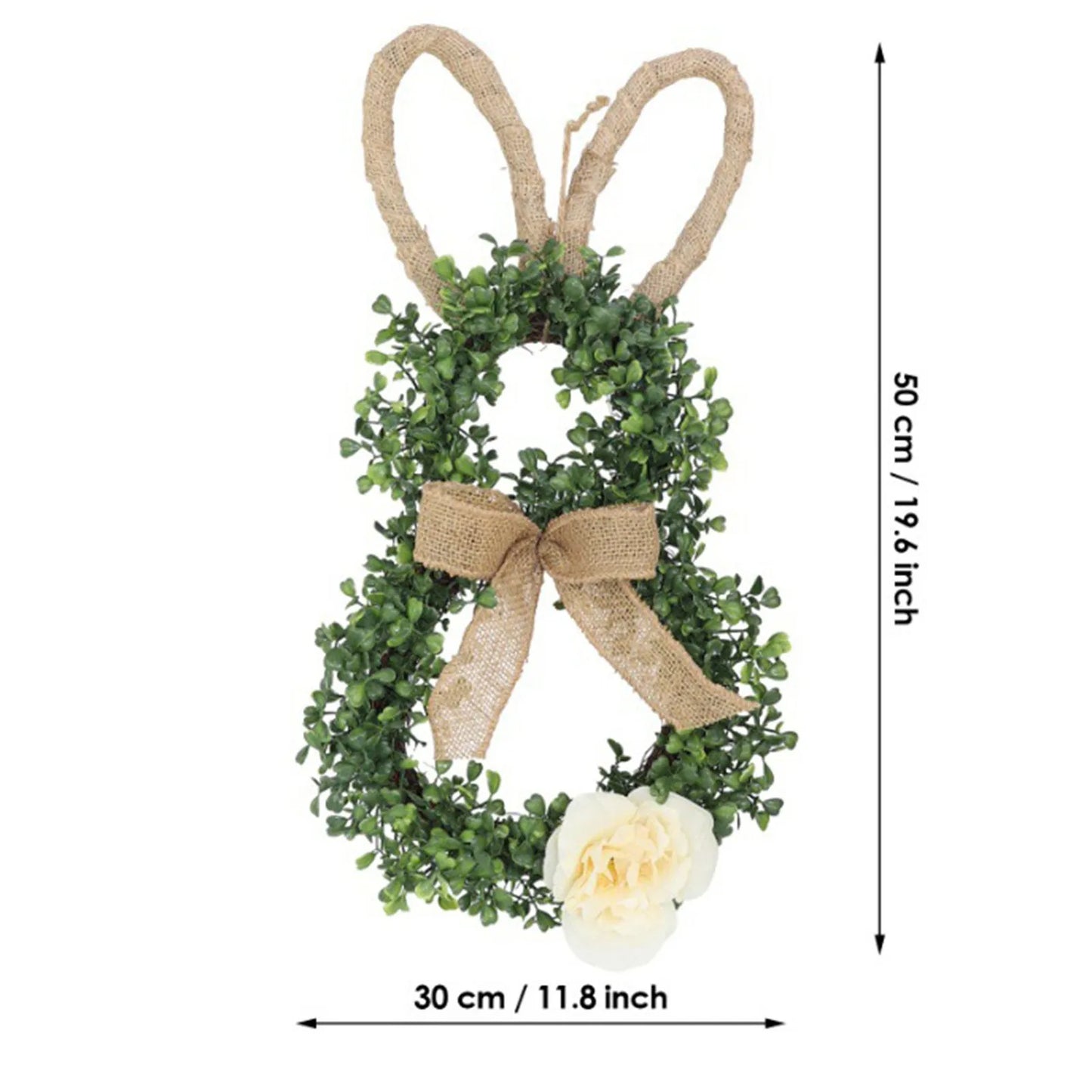 Bow Ribbon Easter Eggs Wreath Front Door Decor