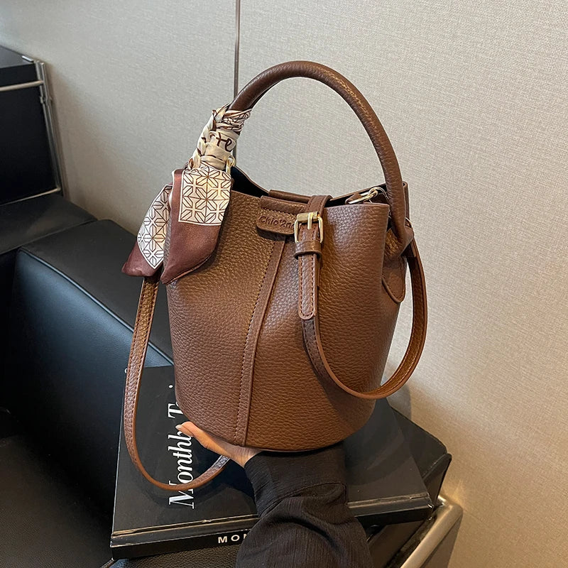 Retro Women's Handbag Bag High-End Soft PU Leather