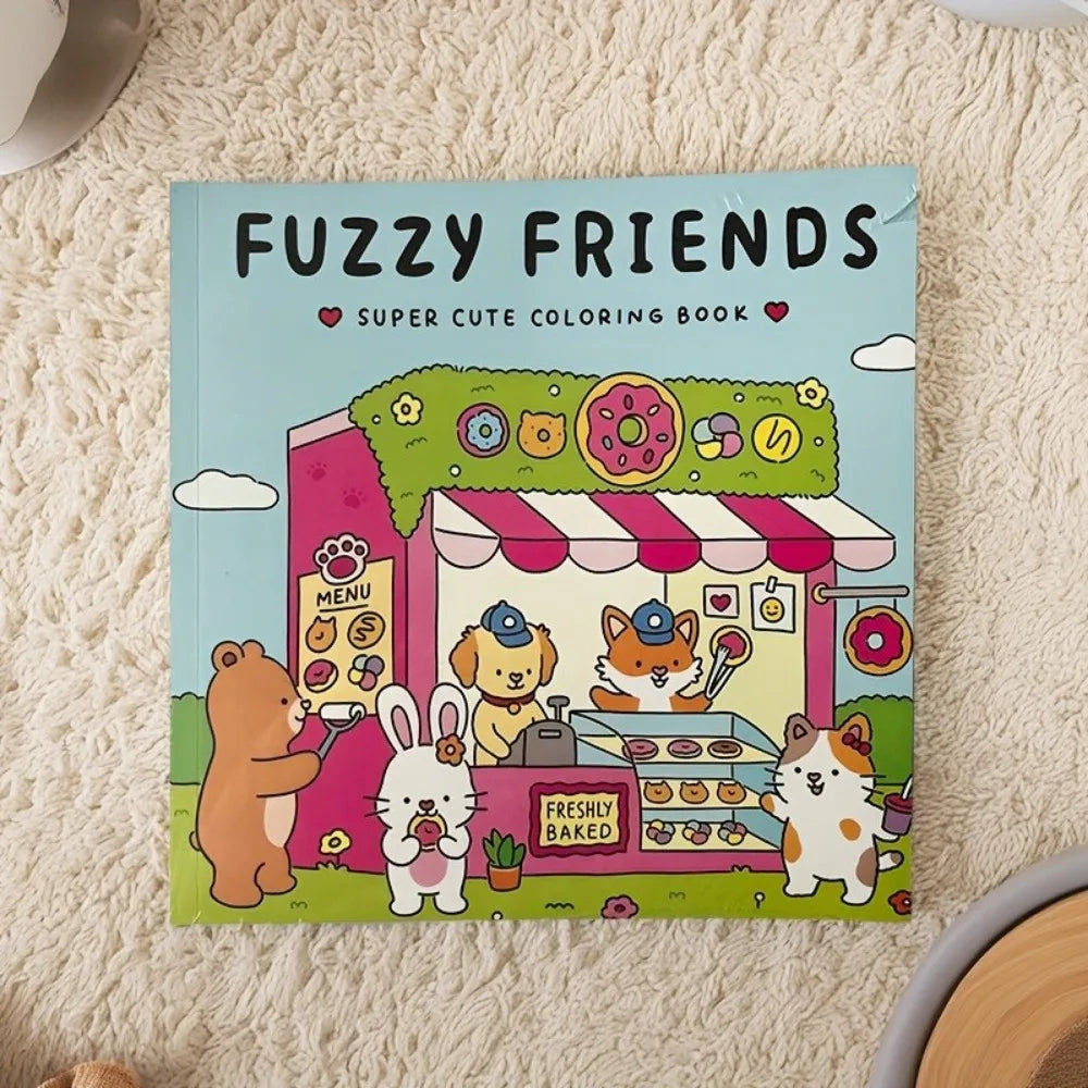 Froggy Days Cartoon Coloring Book Fuzzy Tales Early Education Graffiti Copy Sketch Book Stationery Charming Frog
