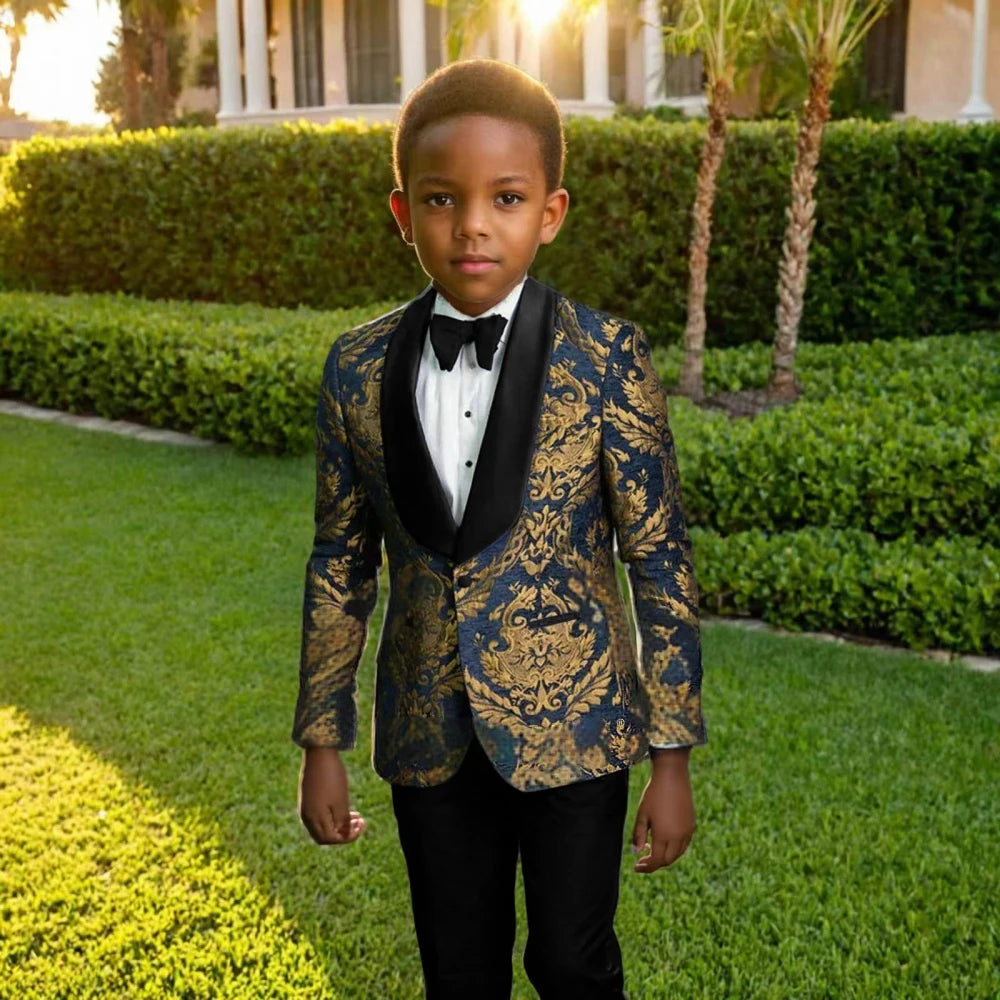 Formal Boy Children Suits 3 Pieces Tuxedo For Birthday Party Wedding Classic Outfit