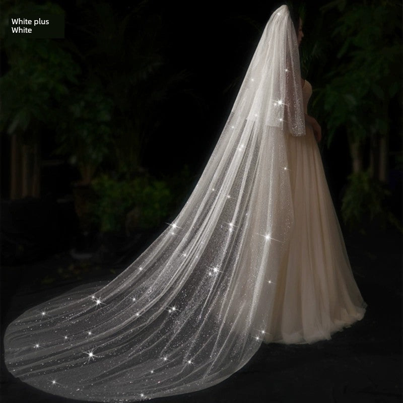 Bride Wedding Long Big Tailing Veil
