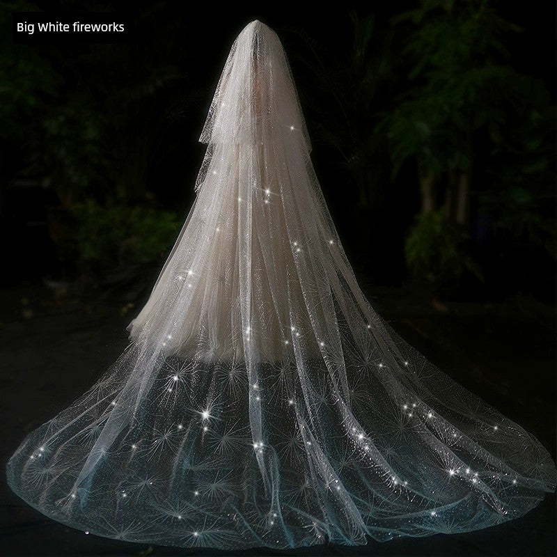 Bride Wedding Long Big Tailing Veil