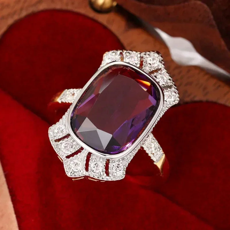 Gorgeous Exquisite High-end Women Crystal Zircon Rings