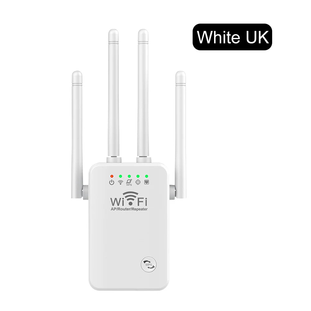 WiFi Extenders Signal Booster 2.4 GHz Wireless Internet Repeater 300Mbps 4 Antenna Long Range for Home with Ethernet Port