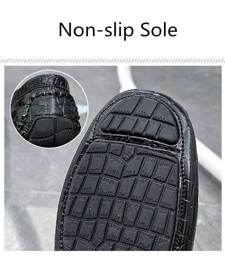 High Quality Luxury Green Snakeskin Leather Men Casual Comfort Lightweight Plus Size 48