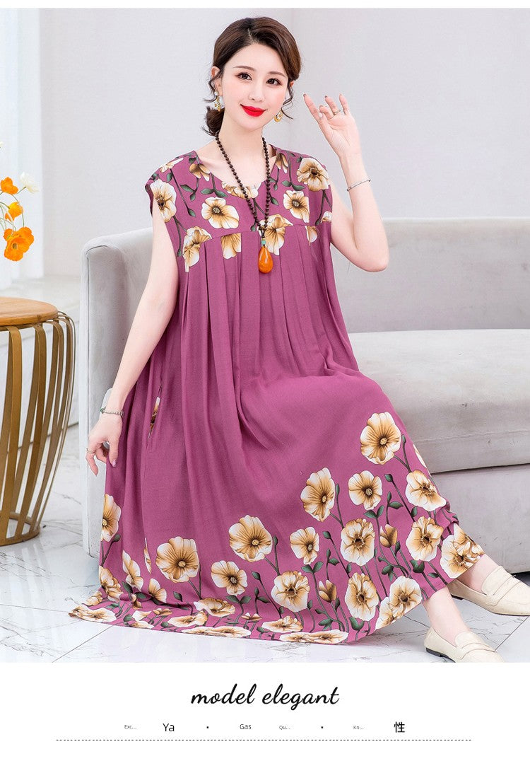 Summer Pure Cotton Stylish Extra Large Size 110.00kg Dress or Sleepwear