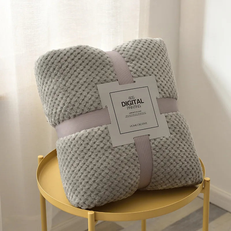 Baby Blanket Soft Fleece Infant Thick Quilt Wrap Warm Blanket